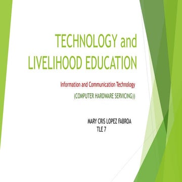 TECHNOLOGY and LIVELIHOOD EDUCATION.pptx