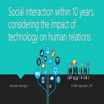 Social interaction within 10 years, considering the impact of technology on h...