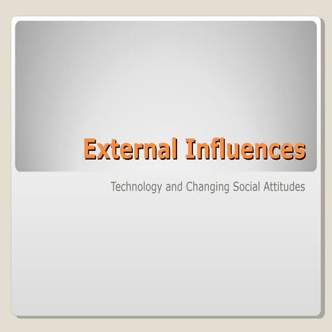 Technology As A Source Of Change