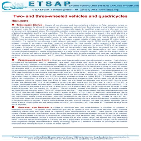 Technology brief   two-wheelers and three-wheelers