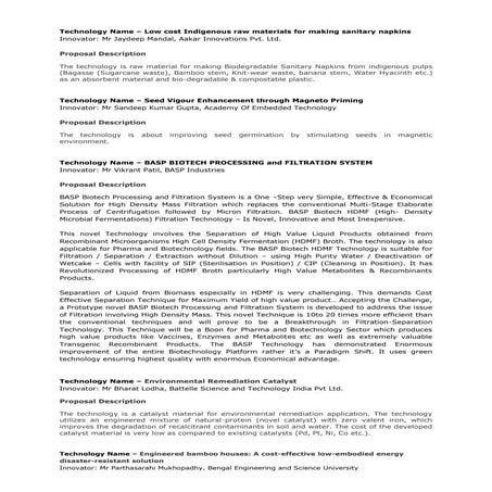 Technology brief 50_technologies By Gov. Of India 