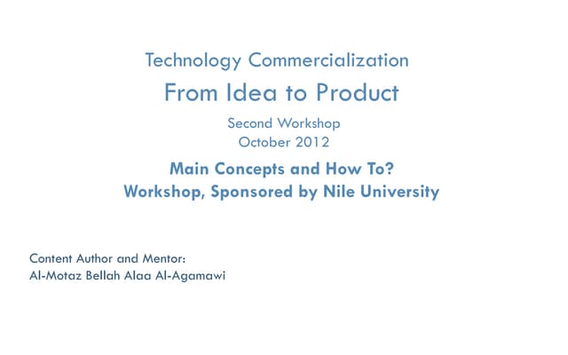 From Idea to Product, Course Lectures Samples Promo
