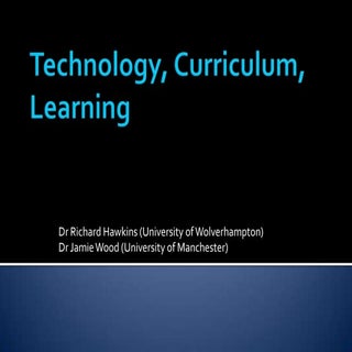 Technology curriculum learning - HE...