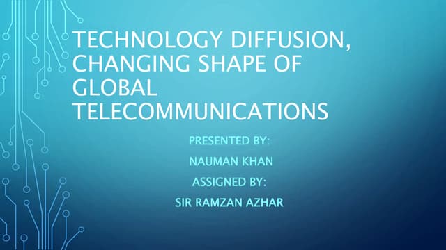 The Term Technological Diffusion Is Defined As: Technology Diffusion, Internet and Global Technological Organization | PPT