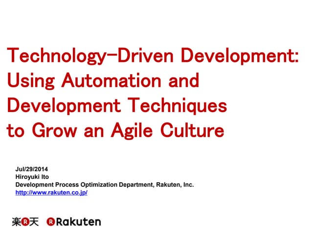 Technology-Driven Development: Usin...