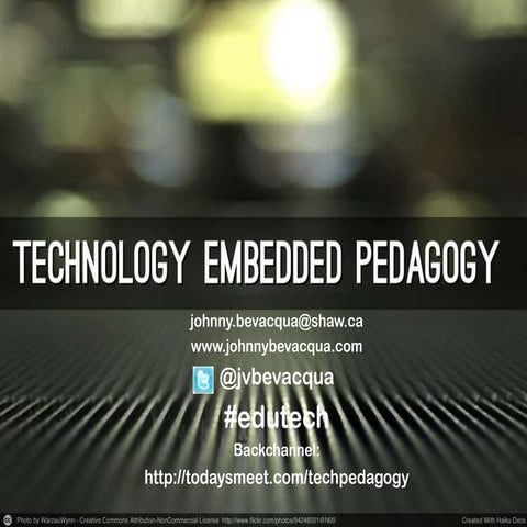 Technology embedded pedagogy final