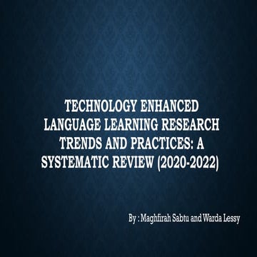 Technology Enhanced Language Learning Research Trends and Practices.pptx