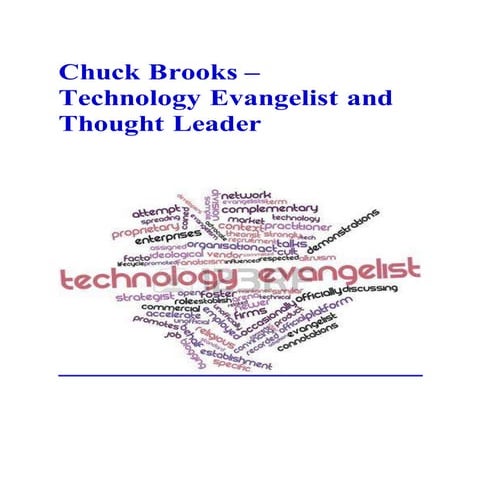 Technology Evangelism & Thought Leadership by Chuck Brooks 