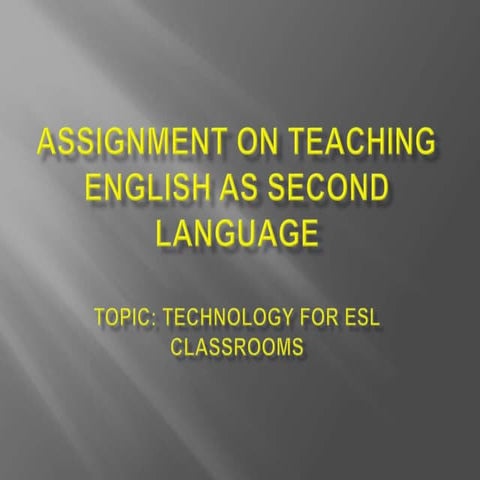 Technology for ESL classrooms