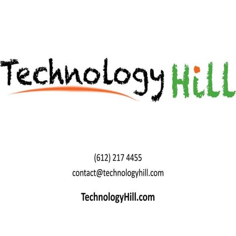 Technology Hill Marketing Web Design PowerPoint