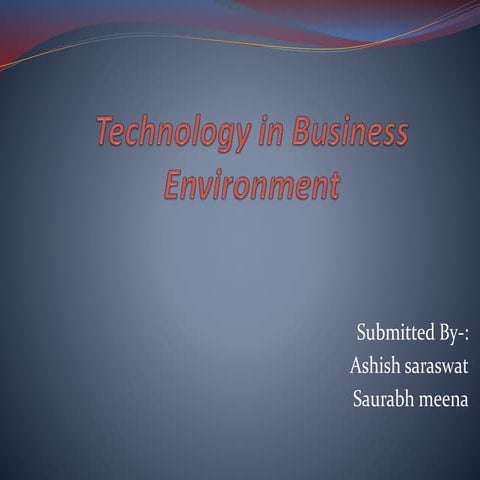 Technology  in  business environment