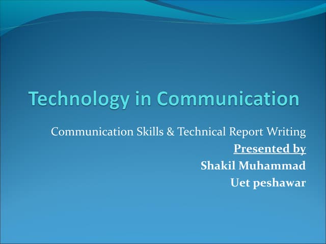 Technology in communication