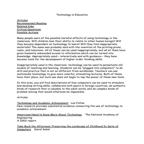 Technology in education