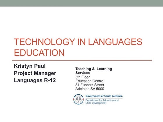 Technology in languages education