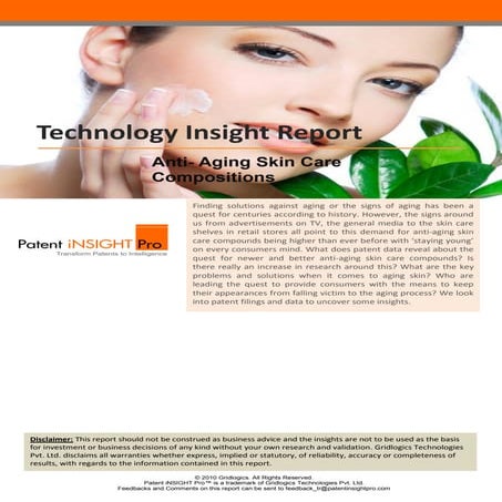 Technology Insight Report  Anti Aging Skin Care Compounds