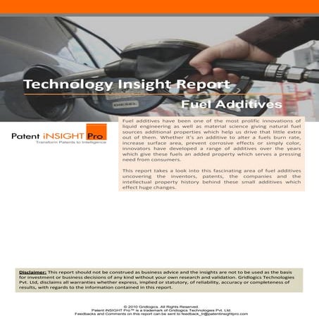 Technology Insight Report   Fuel Additives