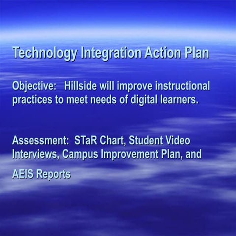 Technology integration action plan