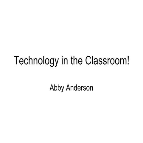 Technology In The Classroom!