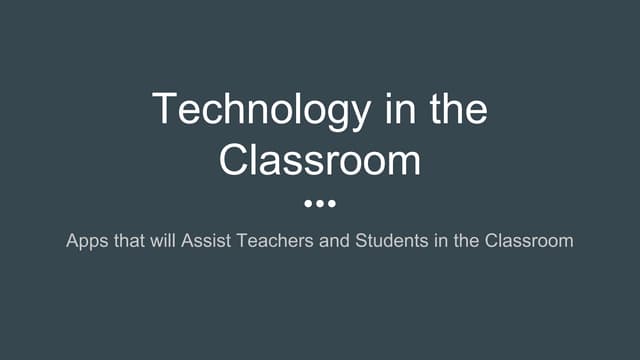 Technology in the classroom