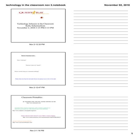 Technology in the classroom nov 2.