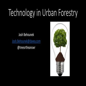 Technology in Urban Forestry Webinar