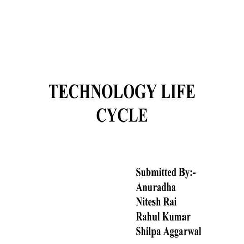 Technology Life Cycle With Mobile Generation Example