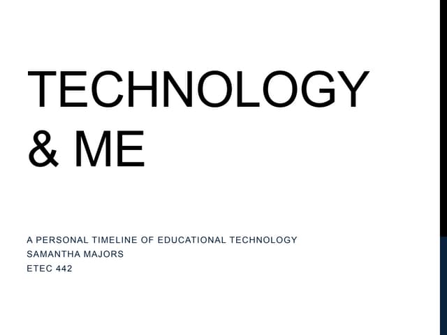 Technology & me