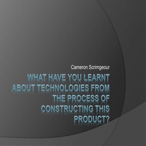 Technology from film opening 