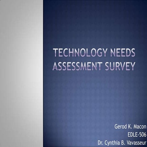Technology needs assessment survey results