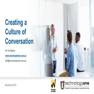 Creating a Culture of Conversation