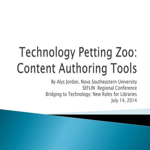 SEFLIN's Technology Petting Zoo