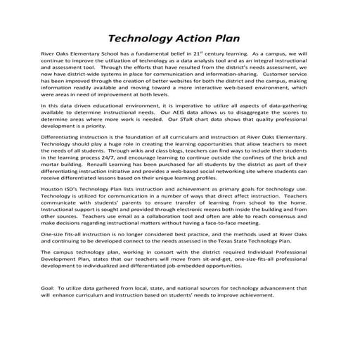 Technology plan