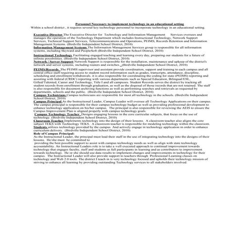 Technology plan for blog