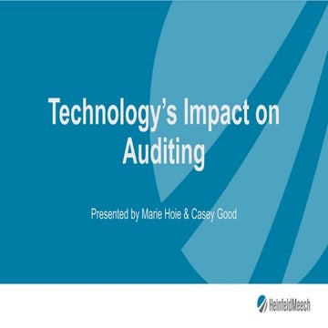 Technology's Impact on Auditing