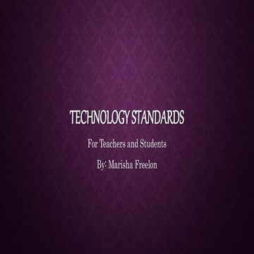 Technology standards teachers and students
