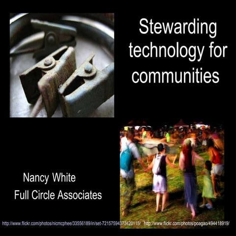 Technology Stewardship Workshop Slides Nov09