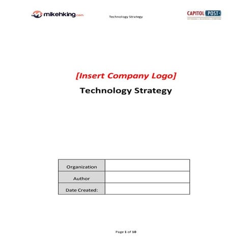 Technology Strategy Template