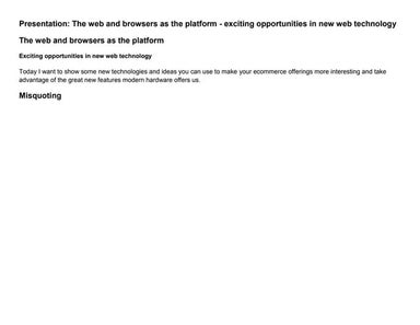 The near future of real web applications