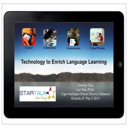 Technology to Enrich Language Learning 2013