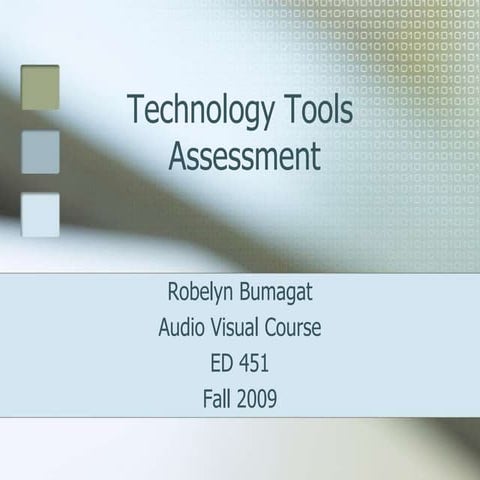 Technology Tools Assessment