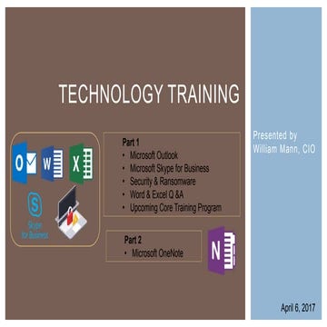 Technology Training for Staff - April 6, 2017