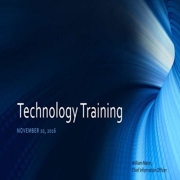 Technology Training  11-10-2016