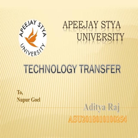 Technology transfer