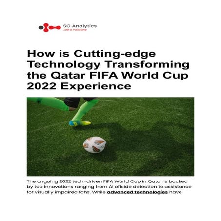 Technology Transforming the Qatar FIFA World Cup 2022 Experience - SG ...