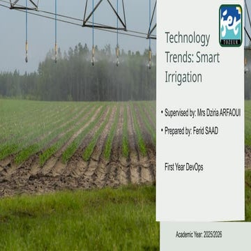 Innovative Smart Irrigation Technologies for Sustainable Agriculture in ...