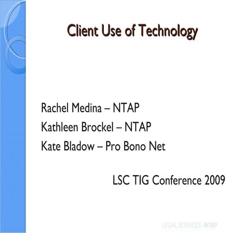 Client Use of Technology | PPT