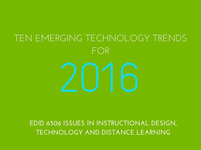 Technology trends for 2016 