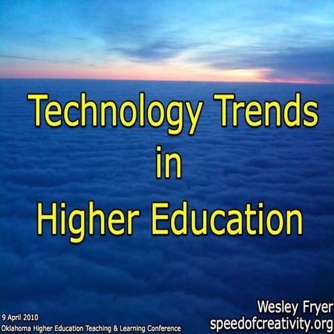 Technology Trends in Higher Education