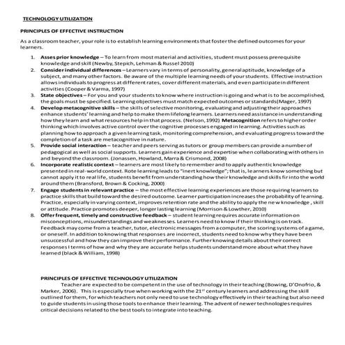 Technology utilization