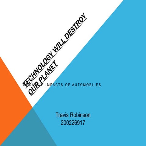 Technology will destroy our planet